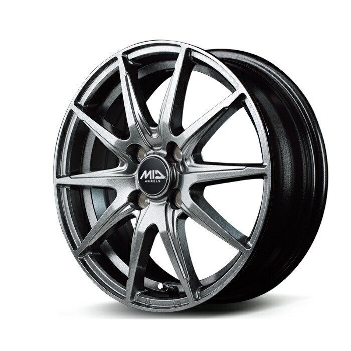 MID WHEELS SLS アルミホイール4本セット 13x4.0J 4H PCD100 +43 (エスエルエス メタリックグレー)拍卖