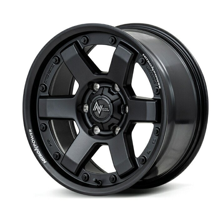 MID NITRO POWER M6 CARBINE アルミホイール4本セット 17x6.5J 6H PCD139.7 +38 (エムロクカービン GBK ガンブラック) ナイトロパワー拍卖