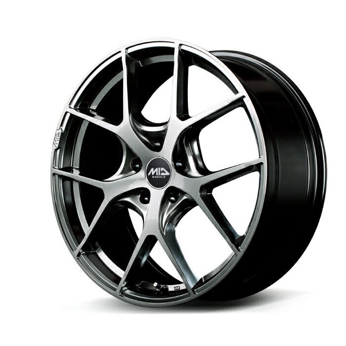 MID EXCLUSIVE 025F アルミホイール4本セット 18x8.0J 5H PCD114.3 +42 (ゼロニーゴーエフ ハイパーメタルコート+ブラッシュドフィニッシ拍卖