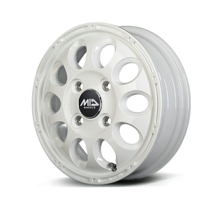 MID WHEELS GAIA-X アルミホイール4本セット 12x4.0B 4H PCD100 +42 (ガイア クロス ホワイト)拍卖