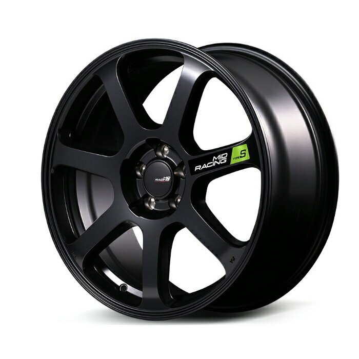 MID Racing R07 TypeS アルミホイール4本セット 17x7.0J 5H PCD114.3 +48 (アールゼロナナタイプエス セミグロスブラック)拍卖