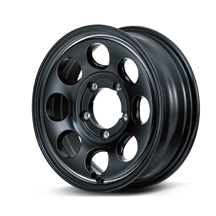 MID WHEELS GARCIA Palm8 アルミホイール4本セット 16x5.5J 5H PCD139.7 +20 (ガルシア パームエイト セミグロスブラック/ヴァーレイポリ拍卖
