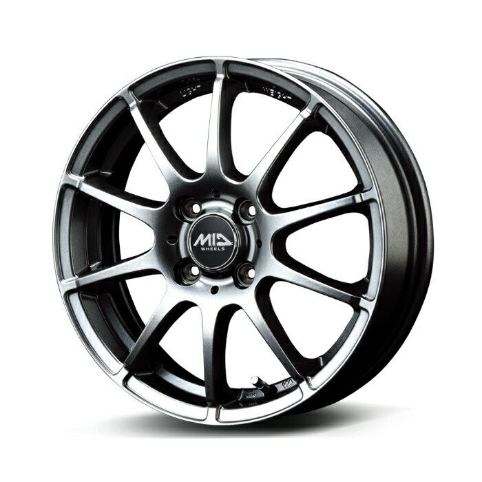 MID WHEELS STAG アルミホイール4本セット 15x5.5J 4H PCD100 +50 (スタッグ メタリックグレイ (L-MODEL))拍卖