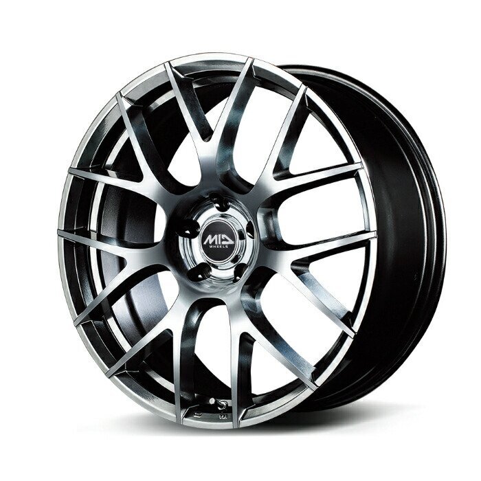 MID EXCLUSIVE 027F アルミホイール4本セット 18x7.0J 5H PCD114.3 +55 (ゼロニーナナエフ ハイパーメタルコート/ミラーカット)拍卖