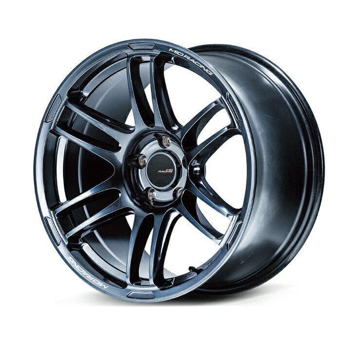 MID Racing R26 アルミホイール4本セット 18x9.5J 5H PCD114.3 +22 (アールニーロク ディープチタンシルバー)拍卖