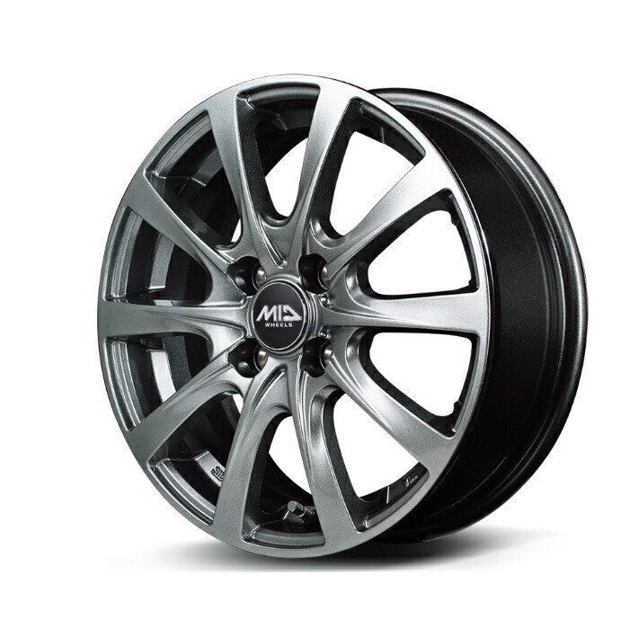 MID WHEELS F10 アルミホイール4本セット 16x6.0J 4H PCD100 +42 (エフテン メタリックグレー)拍卖