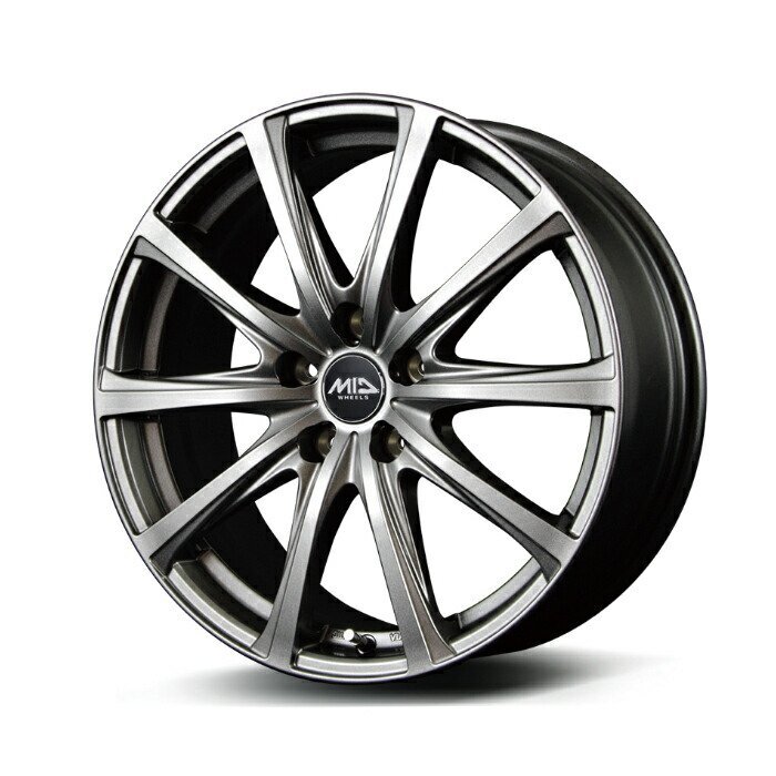 MID WHEELS V25 アルミホイール4本セット 17x7.0J 5H PCD114.3 +55 (ブイニーゴー メタリックグレイ)拍卖