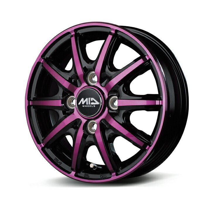 MID WHEELS RX10-K アルミホイール4本セット 12x3.5B 4H PCD100 +42 (アールエックスイチマルケー PURPLE BKP/クリスタルパープルクリア)拍卖