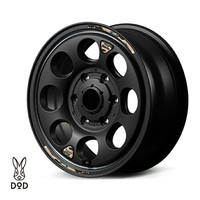MID WHEELS X DOD ウシャリン アルミホイール4本セット 16x6.0J 5H PCD139.7 +5 (ウシャリン SBP Semi Gloss Black/Rim Val)拍卖