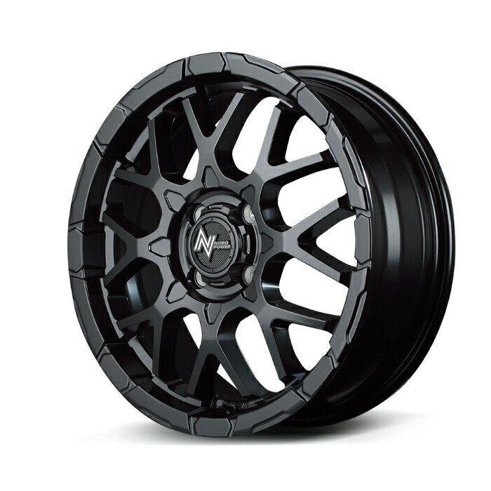 MID NITRO POWER M28 BULLET アルミホイール4本セット 16x6.0J 4H PCD100 +40 (エムニーハチバレット SB セミグロスBK) ナイトロパワー拍卖