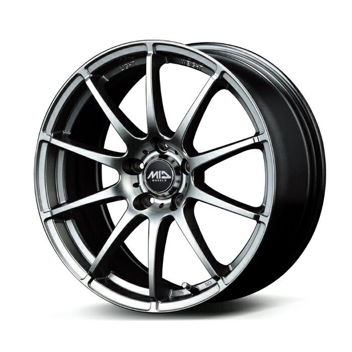 MID WHEELS STAG アルミホイール4本セット 15x6.0J 5H PCD100 +45T (スタッグ メタリックグレイ (L-MODEL))拍卖