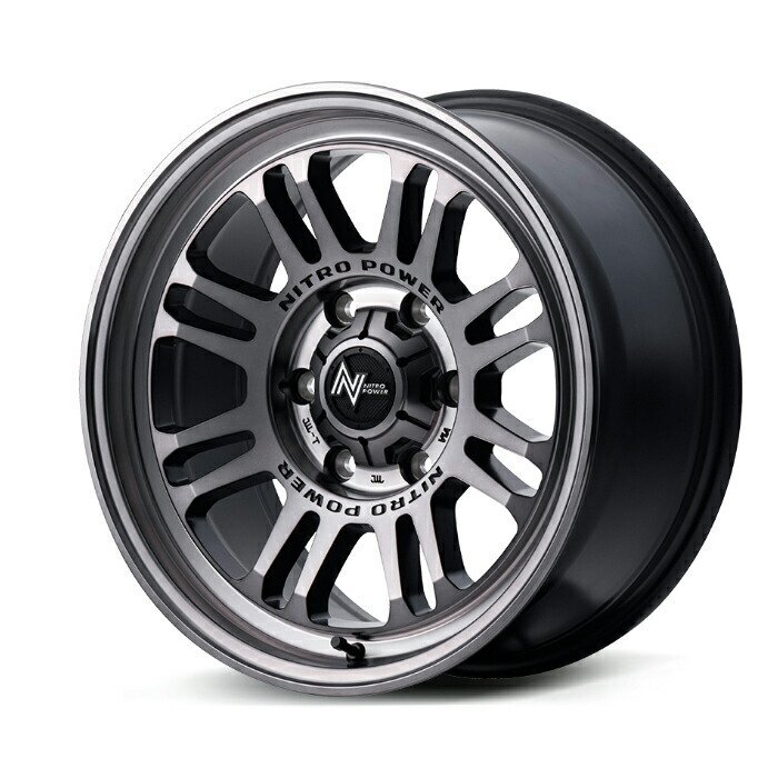 MID NITRO POWER M16 ASSAULT アルミホイール4本セット 16x7.0J 5H PCD114.3 +40 (エムイチロクアサルト スティールクリア) ナイトロパワ拍卖