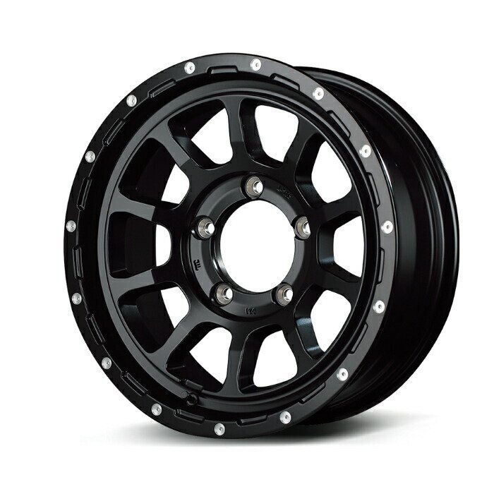 MID NITRO POWER M10 PERSHING アルミホイール4本セット 16x5.5J 5H PCD139.7 +20 (エムテンパーシング SB セミグロスブラック/マシニン拍卖