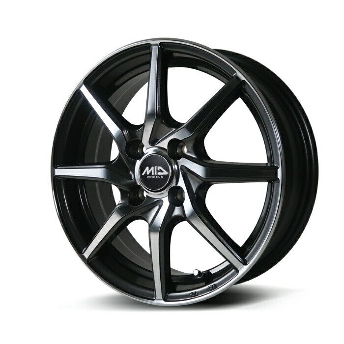 MID WHEELS S810 アルミホイール4本セット 15x5.5J 4H PCD100 +50 (エスハチイチマル DG1 ダークガンメタポリッシュ)拍卖