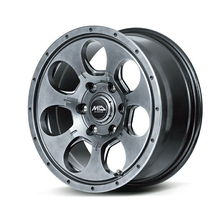 MID WHEELS MUDAGENT アルミホイール4本セット 15x5.5J 6H PCD139.7 +45 (マッドエージェント メタリックグレー)拍卖