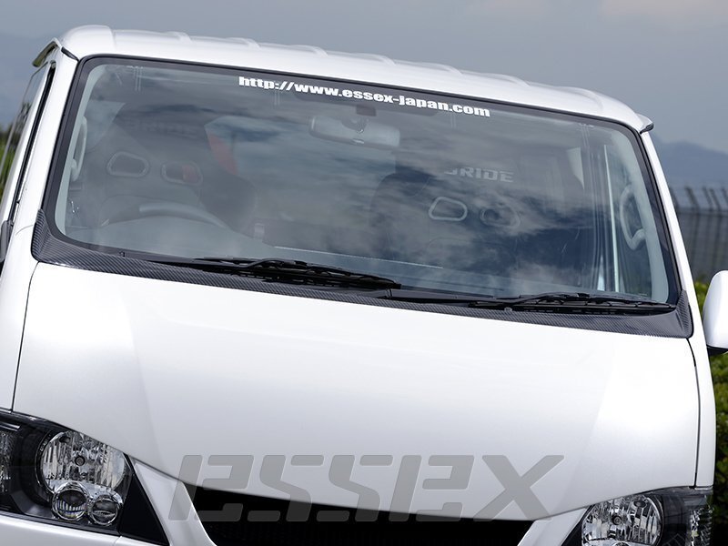 CRS ESSEX ナロー1~6型用 ワイパーガード ABS製 カーボンレイヤー ハイエース 200系 2004年8月~ 1~6型 標準ボディ 個人宅配送不可拍卖