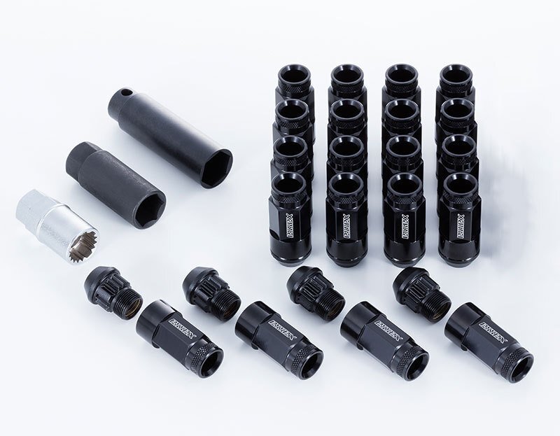 CRS ESSEX M12×P1.5 5穴用 2ピースシェルナット ローレット/ブラック 20本入拍卖