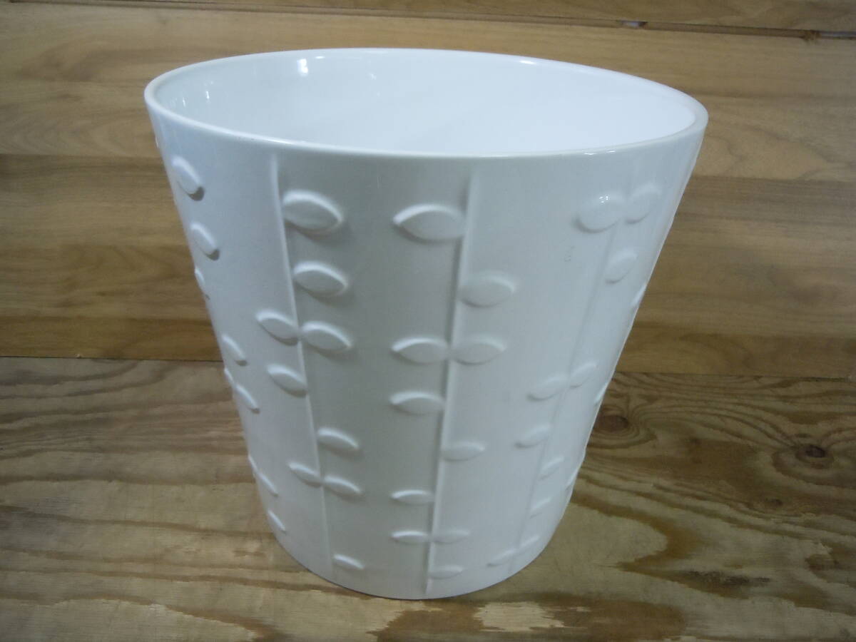 ◆IKEA 陶器製 植木鉢カバー 直径約27.5cm×27.5cm※ジャンク■100拍卖