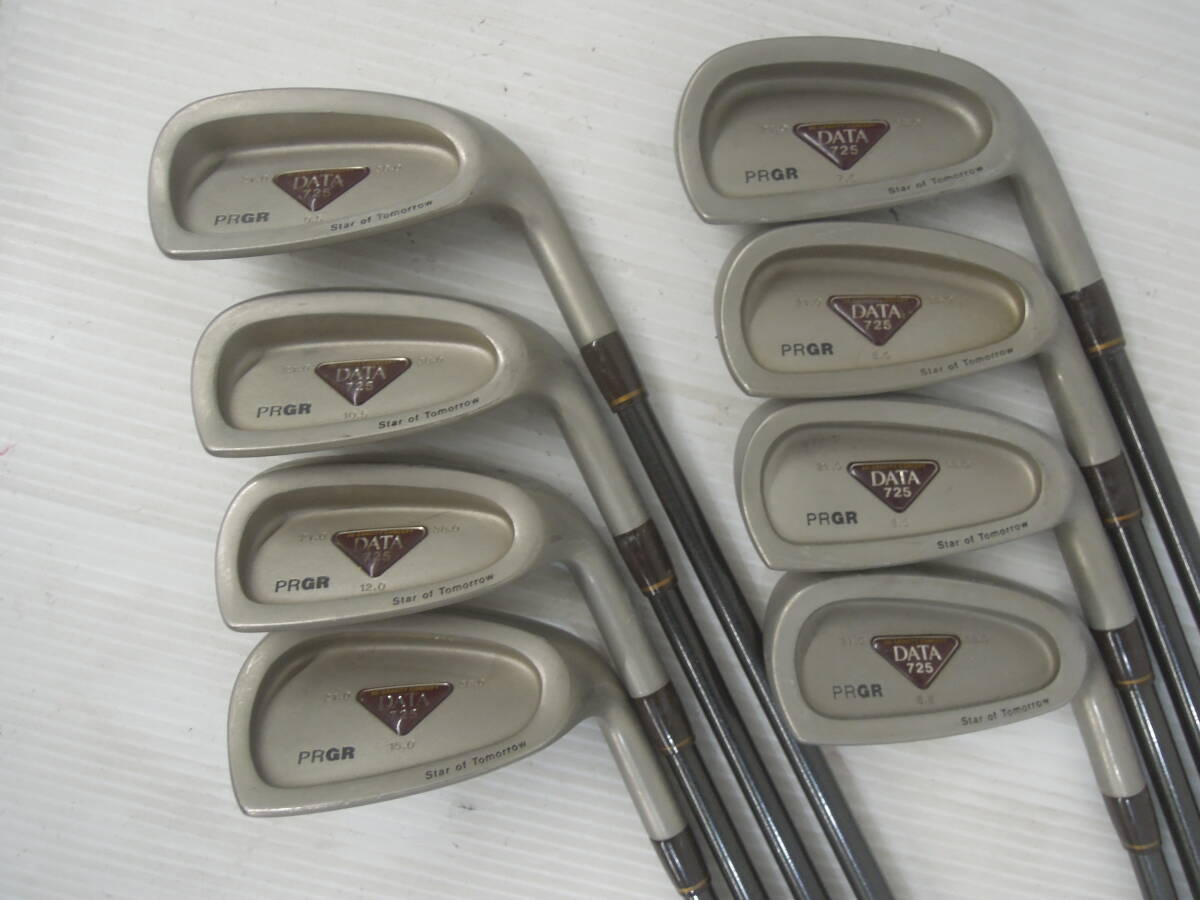 ♪PRGR プロギア メンズ アイアン DATA725 8本組 4-9.P.S / DATA070 FLEX:M-37 送料は説明欄※現状品扱い ■160拍卖
