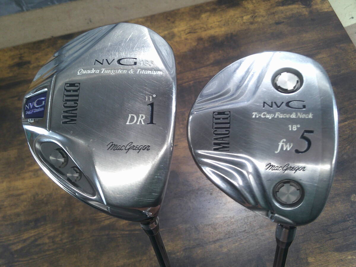 ▼(27)ウッド2本セット・マグレガー「MacGregor/MACTEC/NVG/DR1 11°/fw5 18°」 ※使用感現状品 ■160拍卖