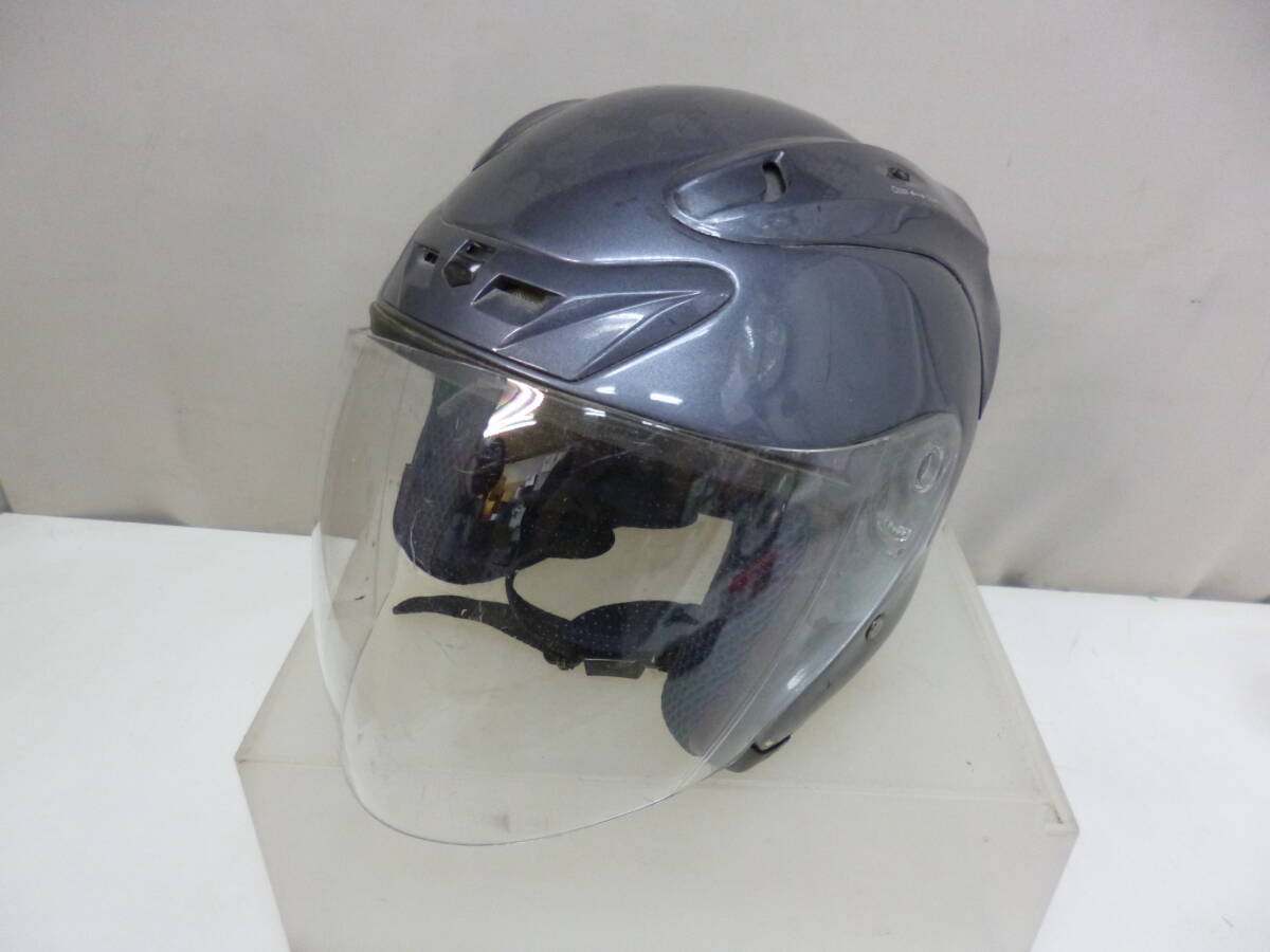 ★85)ジェットヘル・DTMジャパン フリーサイズ(57-60㎝)※中古/シールド留め破損、キズ使用感現状品■100拍卖