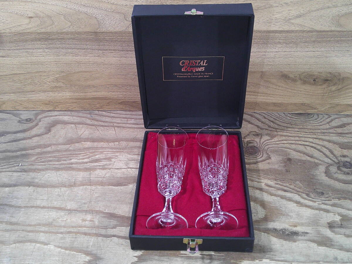 ◆KAMEI GLASS シャンパングラス 2個セット 直径約5.3cm×7.7cm※現状品■60拍卖
