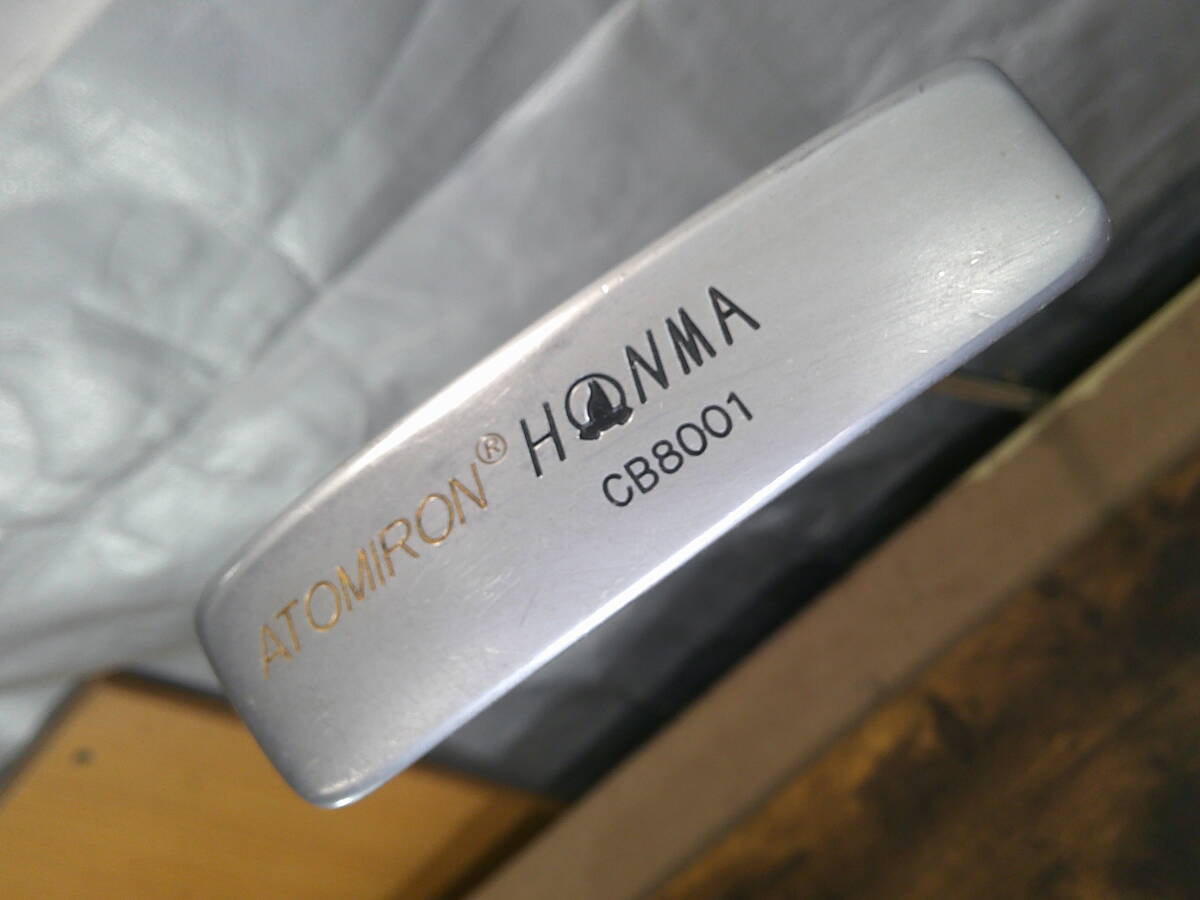 ▼(454)パター・ホンマ「HONMA/CB8001/S.SAIGUSAの刻印あり」/サイズ(約)87㎝【34インチ】/総重量-約430g ※グリップ傷み 現状品 ■120拍卖