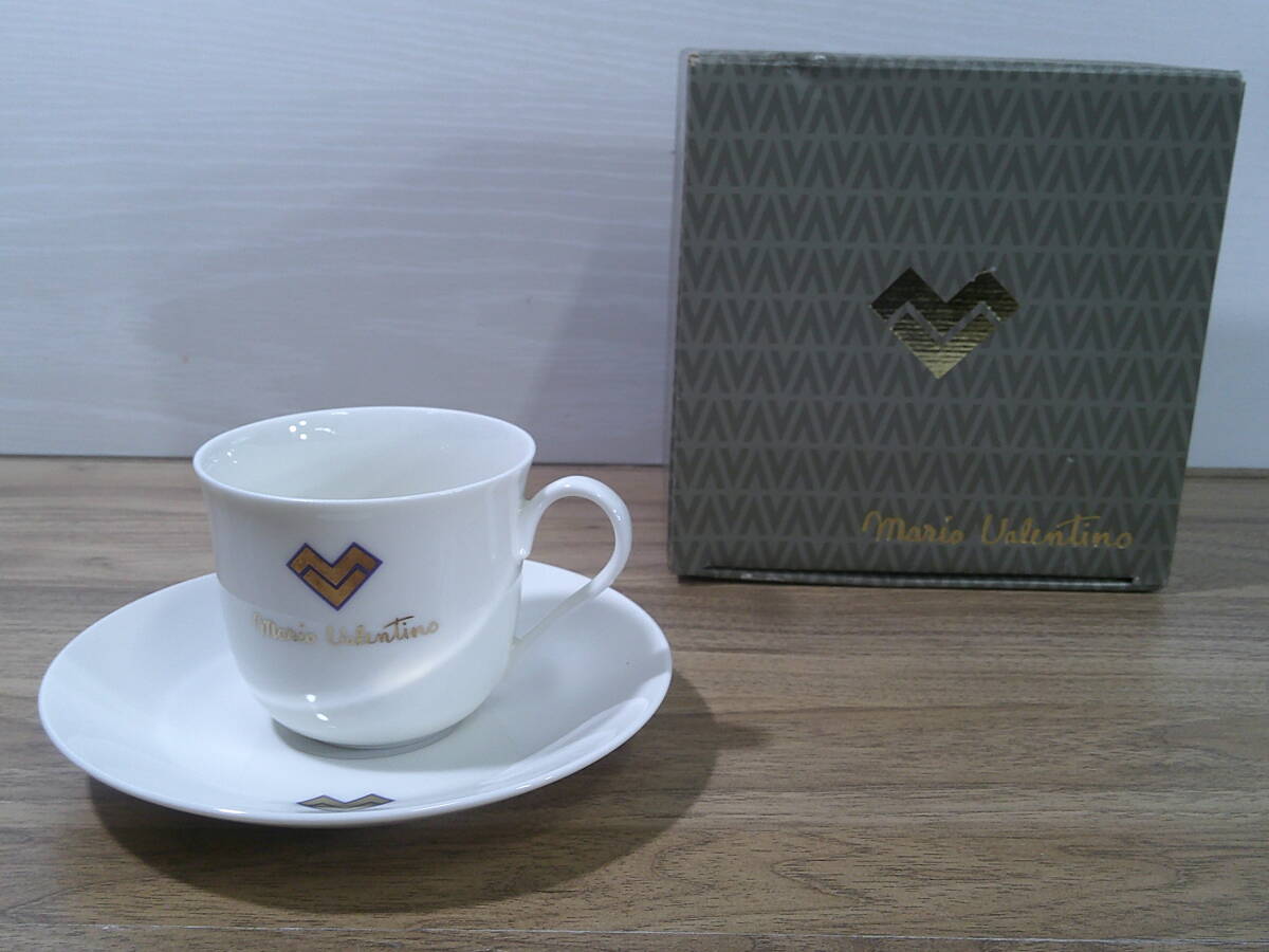 ◆マリオ・ヴァレンティーノ(Mario Valentino) カップ&ソーサー 1客 直径7.3cm×6.5cm※現状品■60拍卖