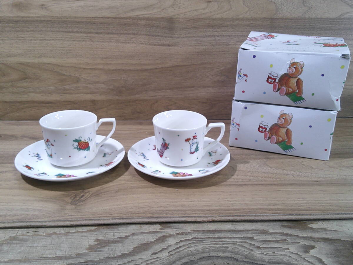 ◆ケンタッキー クリスマス カップ&ソーサー 2客セット※現状品■60拍卖
