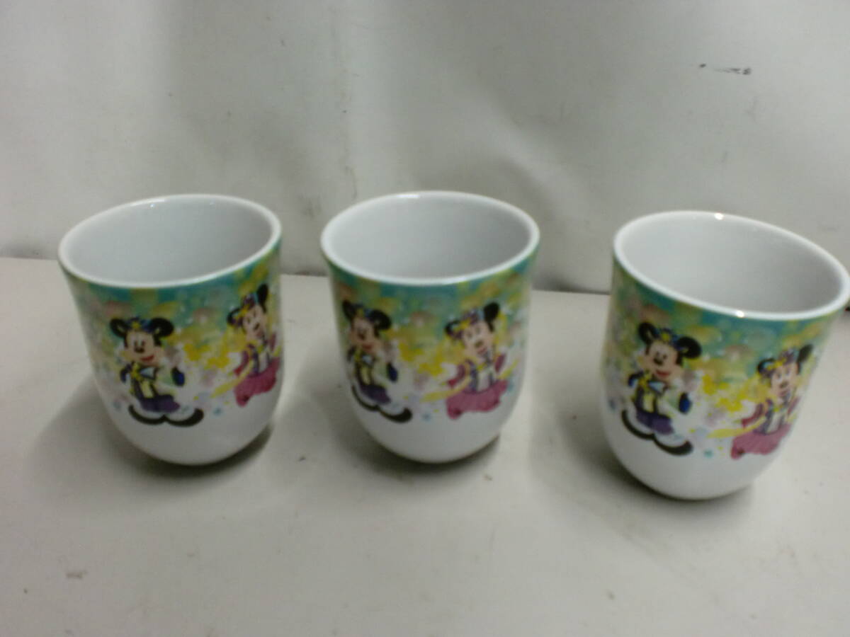 ●ディズニーリゾート ミッキー&ミニー 湯呑 カップ 3個セット 七夕 2017 ※現状品■60拍卖
