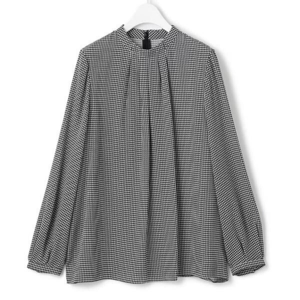 ICB【接触冷感・UVケア・速乾・洗える】BackSatinAmunzen ハイネックブラウス(S=日本Mサイズ)新品拍卖