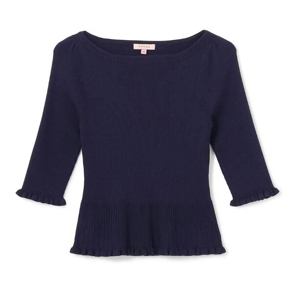 TOCCA【洗える】RESONATE プルオーバー(トッカ)紺Mサイズ・新品未使用・カーディガンとのセットアップ可能拍卖