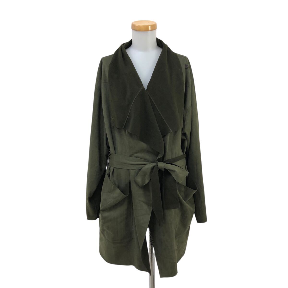 10Nm327-11 未使用品 CaRouseLamBRa ケラウズランブラ 定価30800円 スエード フリース ミリタリー コート 羽織り アウター カーキ OS拍卖