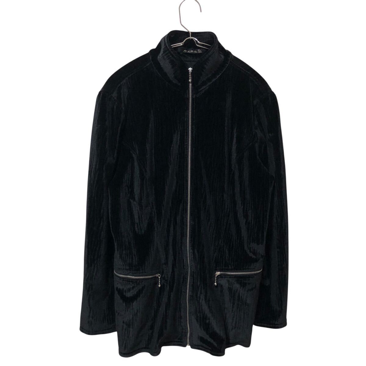 10NG004-86 伊太利屋 イタリヤ GK ITALIYA ジャケット トップス 長袖 ベロア ネコ レディース 9 ブラック拍卖