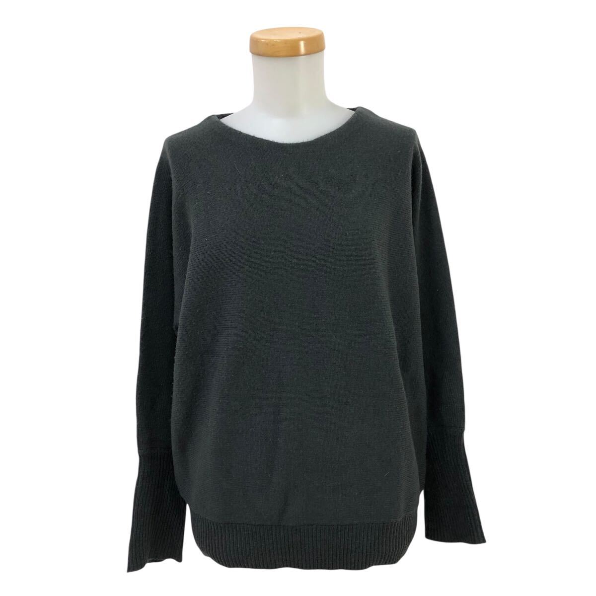 10Nm330-69 DES PRES デプレ カシミヤ混 カシミア混 ドルマン 長袖 ニット セーター トップス プルオーバー グレー レディース S拍卖