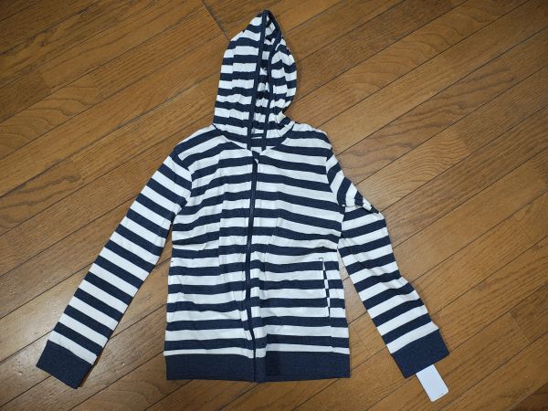 紺 ストライプ ジップアップ 新品 140拍卖