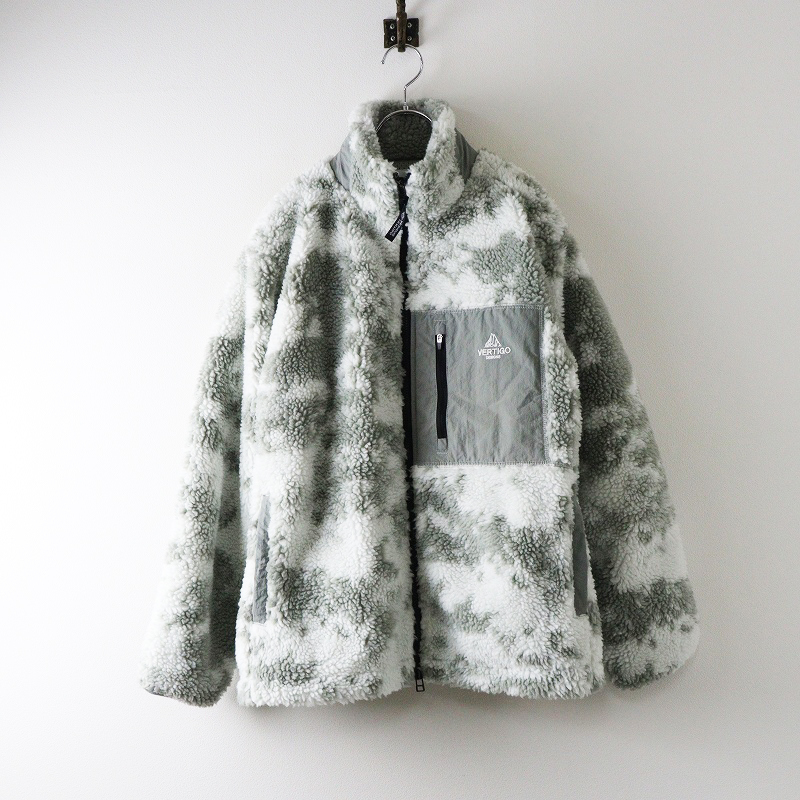 2022AW JOURNAL STANDARD扱い バーティゴデザイン VERTIGO DESIGNS ボアフリース ジャケット S|ホワイト スノーカモ【2400014659726】拍卖