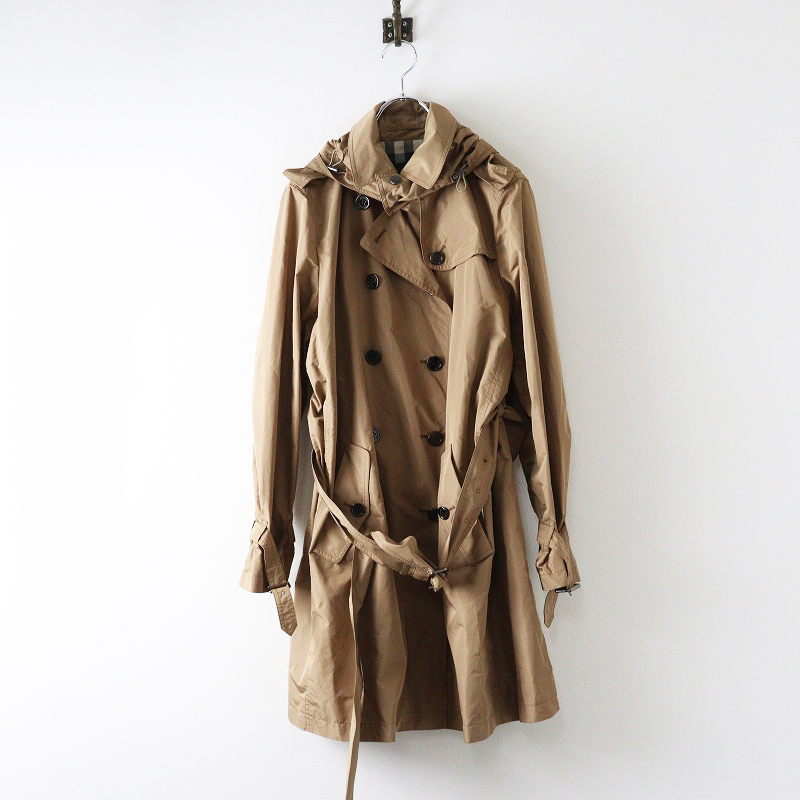 美品 バーバリーロンドン BURBERRY LONDON パッカブルレインコート トレンチコート 46\モカ ブラウン 裏地ノバチェック【2400014664089】拍卖
