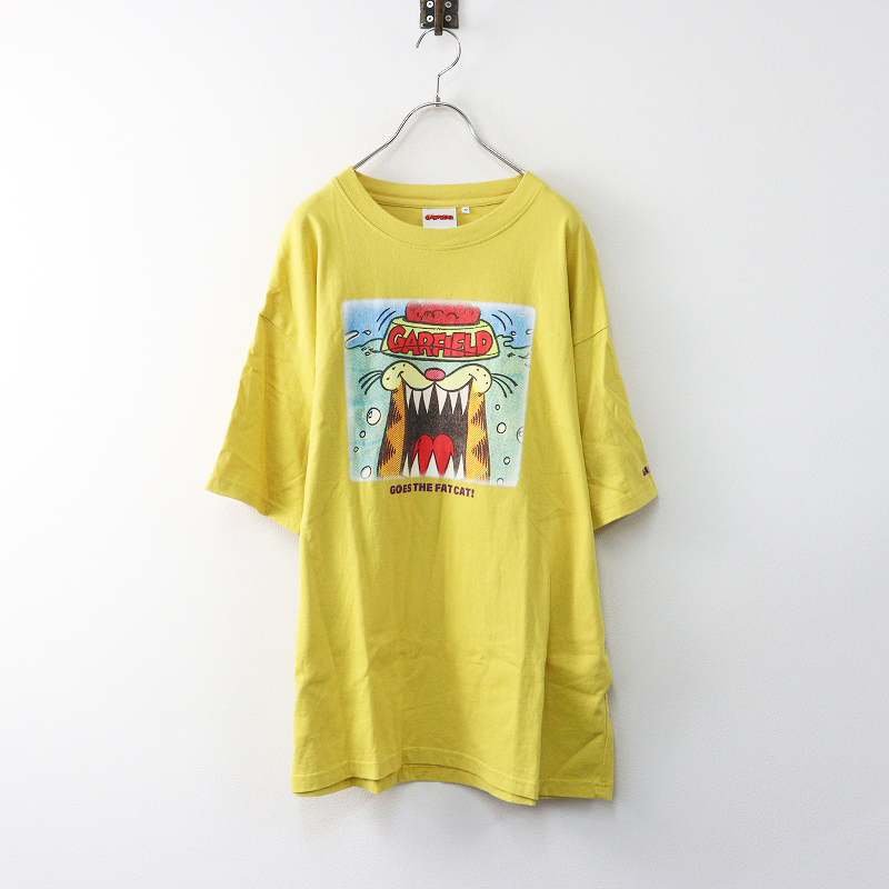 美品 2025SS ニコアンド niko and … CHARACTER PRINT T-SHIRT M\ガーフィールドイエロー Tシャツ プリント カットソー【2400014671131】拍卖