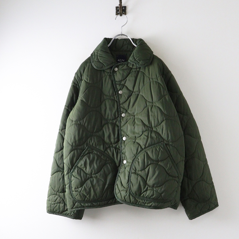 美品 定価63800円 45R フォーティーファイブアールアール ナイロンキルトの908ヨッティングジャケット 1 グリーン┃45rpm【2400014675092】拍卖