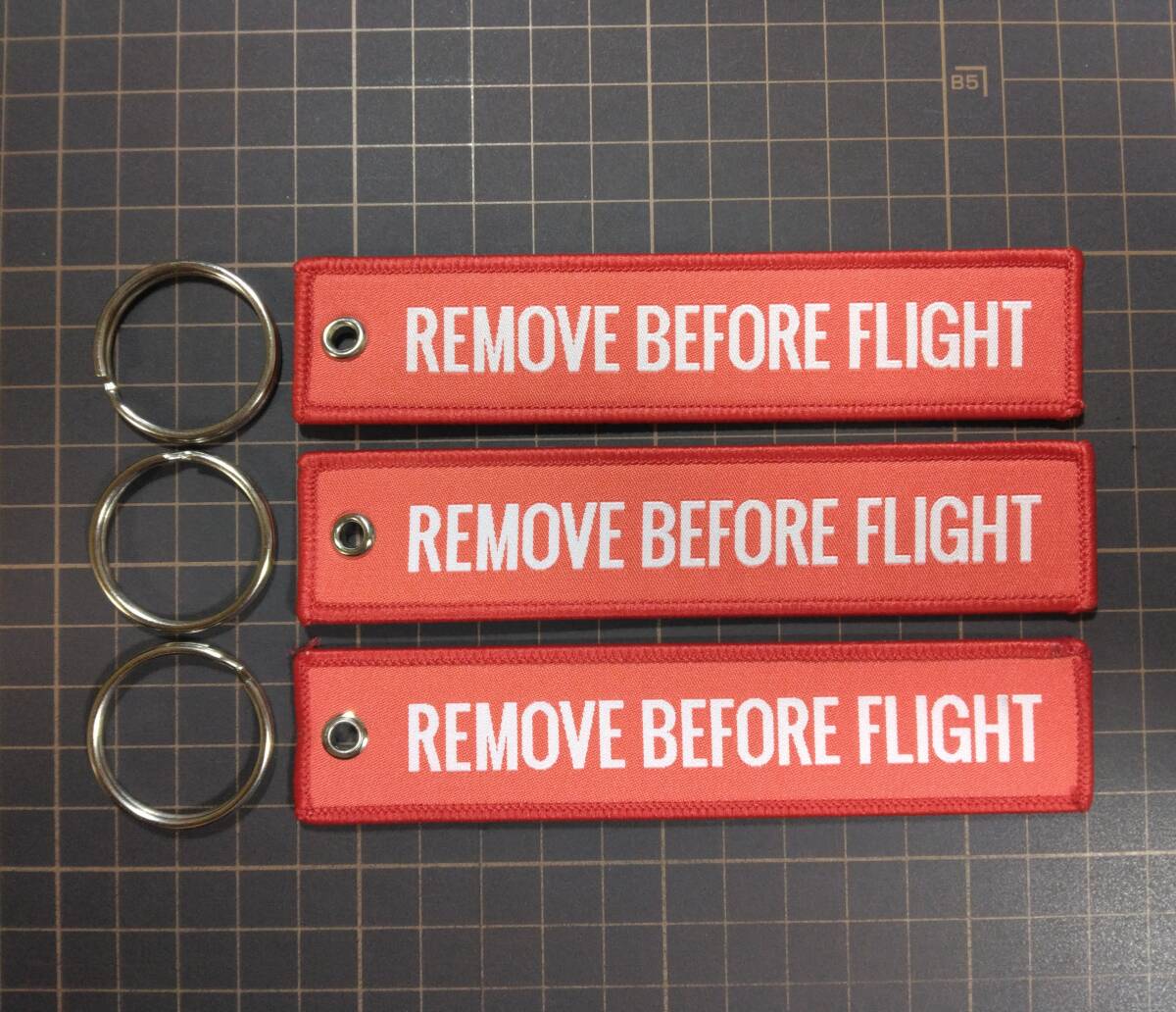 REMOVE BEFORE FLIGHT キーリング キーホルダー 3個拍卖