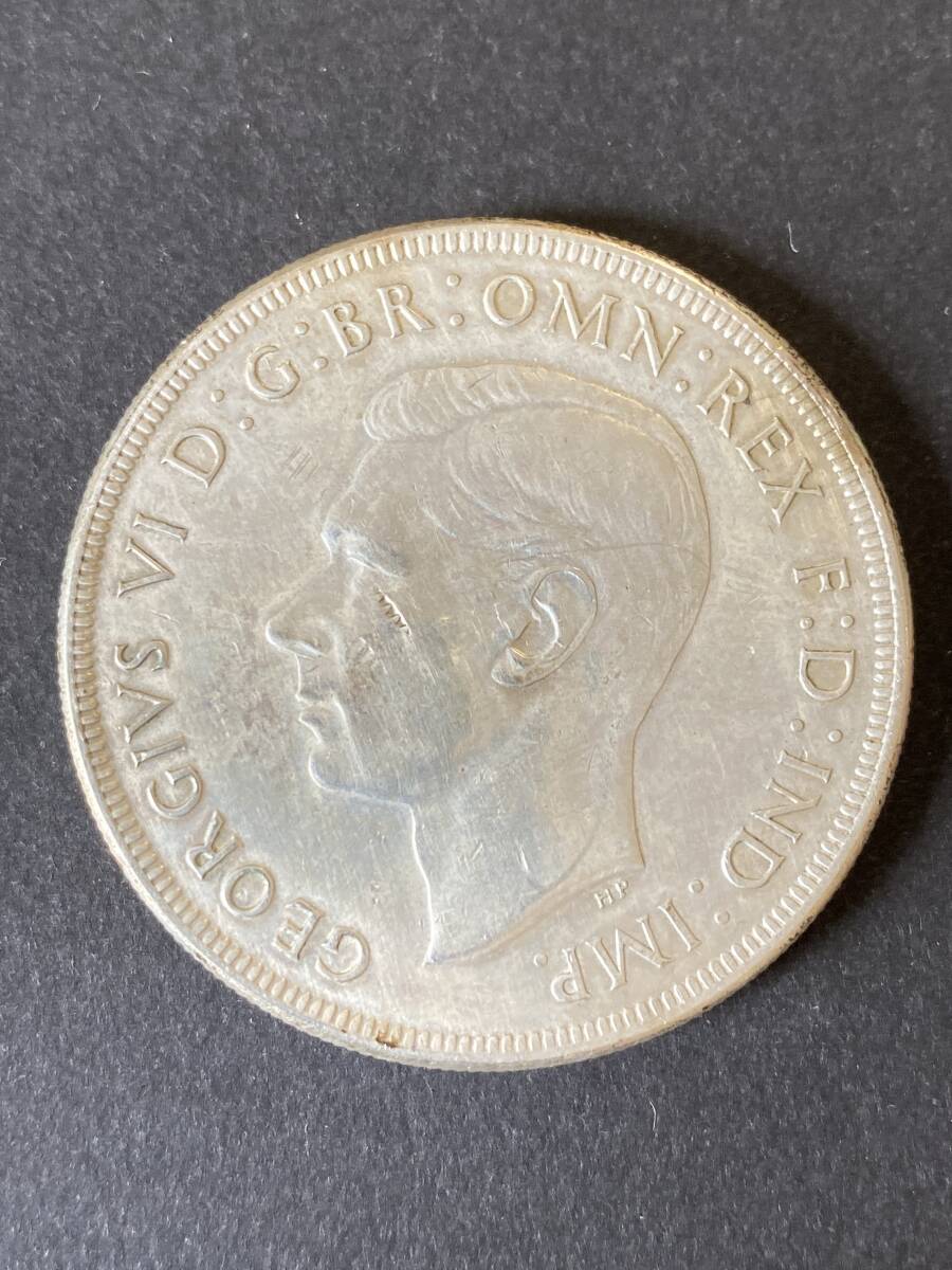 Z122 オーストラリア 1クラウン 銀貨 ジョージ6世 1937年 大型銀貨 総重量 約 28.3g コイン コレクション 硬貨 レトロ拍卖