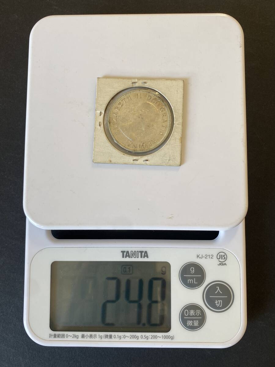 Z138 カナダ 銀貨 1958年 1ドル銀貨 エリザベス2世 総重量約 24.8g 貨幣 硬貨 コイン コレクション 古銭 しみあり拍卖
