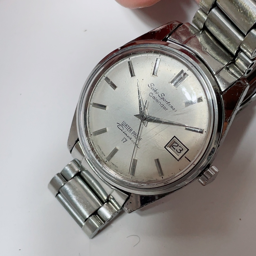 即決 送料無料 中古品★SEIKO セイコー SPORTSMAN スポーツマン 6602-9970S カレンダー ダイアショック17石 メンズ 手巻 腕時計★稼働品拍卖