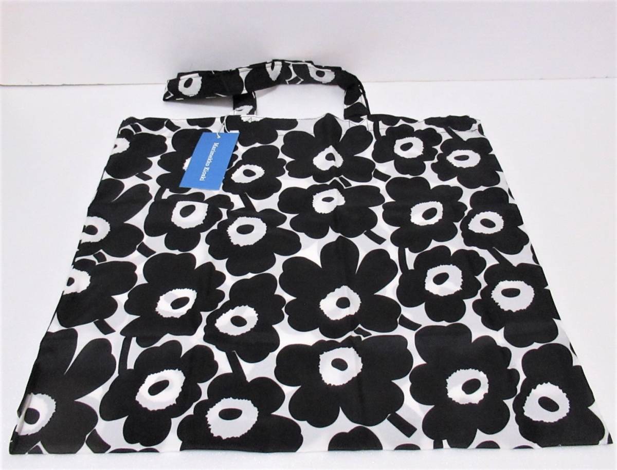 ★marimekko マリメッコ ウニッコ エコバッグ トートバッグ ブラック×ホワイト拍卖