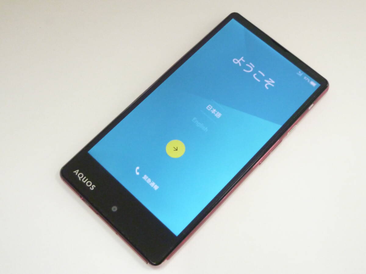 72019◆スマートフォン Softbank SHARP AQUOS 503SH レッドカラー SIMロック解除済 利用制限○ 初期化済 スマホ ソフトバンク シャープ◆拍卖