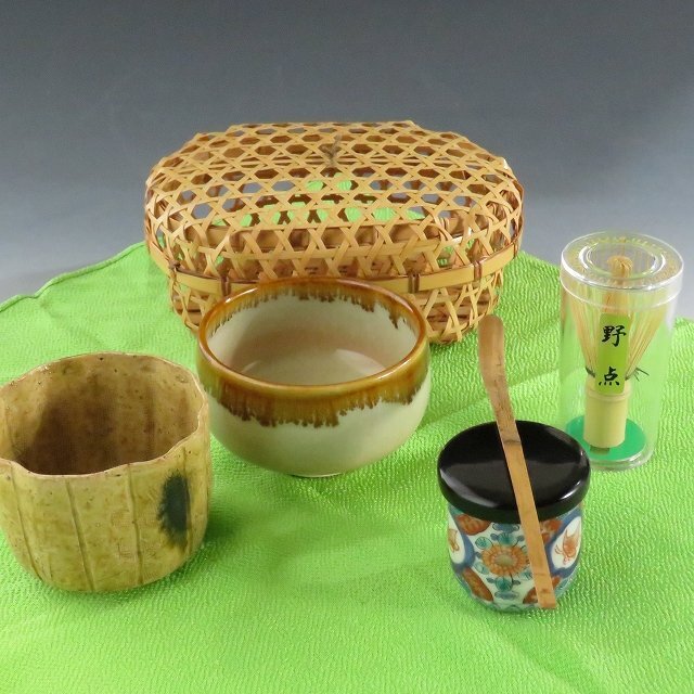 ◆◇小さな茶道具セット 入子茶碗 茶器 茶杓 新品茶筅 5点揃え◇◆茶道具 chado ware dbsy10094-s拍卖