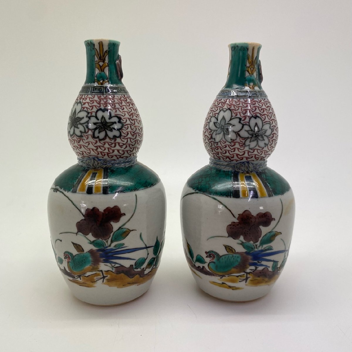 九谷焼 浅蔵五十吉? 徳利 2本セット 酒器 和食器 アンティーク 骨董 現状品 直接引取歓迎(横浜市)digjunkmarket拍卖