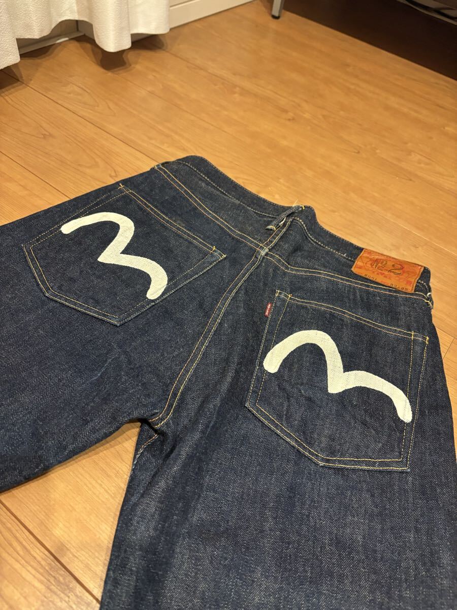 エヴィス EVISU No.2 lot.2001 白カモメ セルビッジ赤耳 32x35拍卖