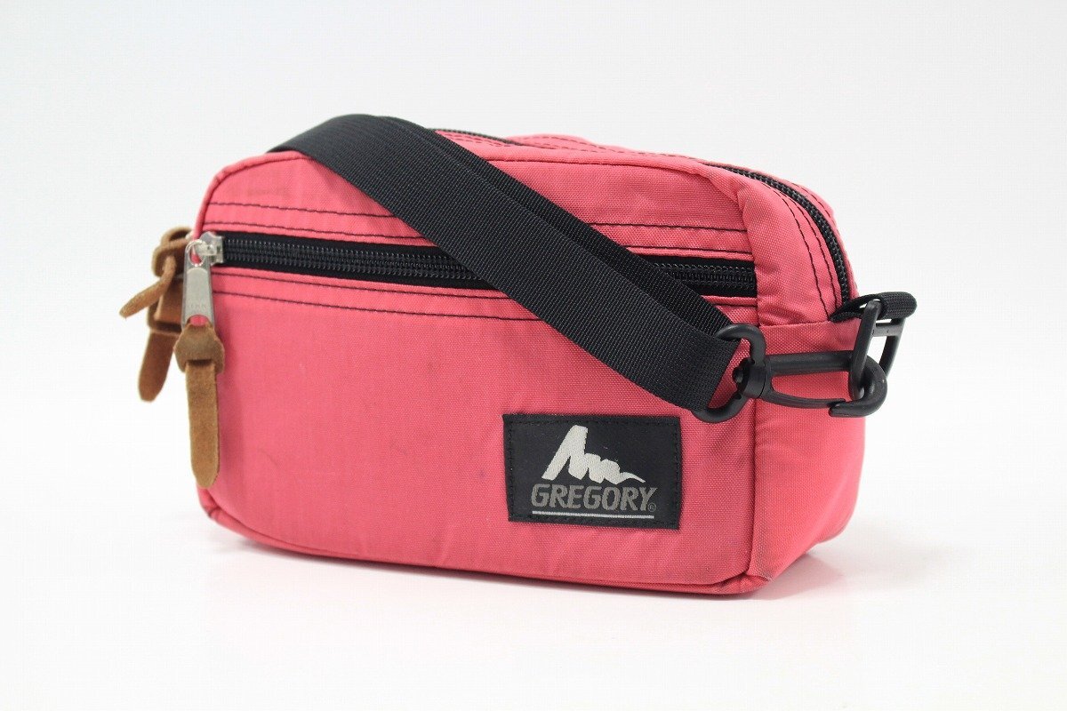 GREGORY グレゴリー パデッドショルダーバッグ 旧タグ ピンク 10-M017Y/1/060拍卖
